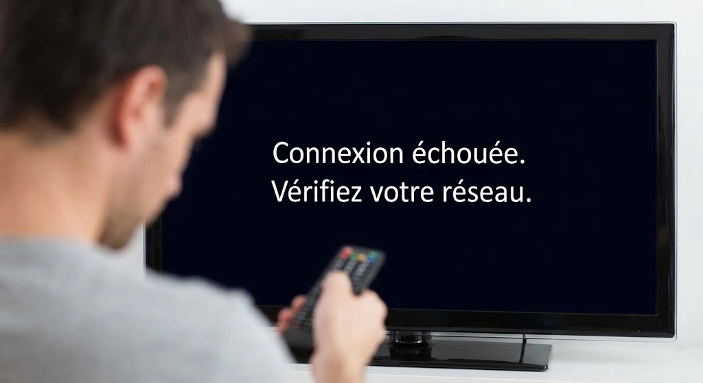 3 (1) Message d'erreur connexion échouée sur écran TV lors de l'installation IPTV
