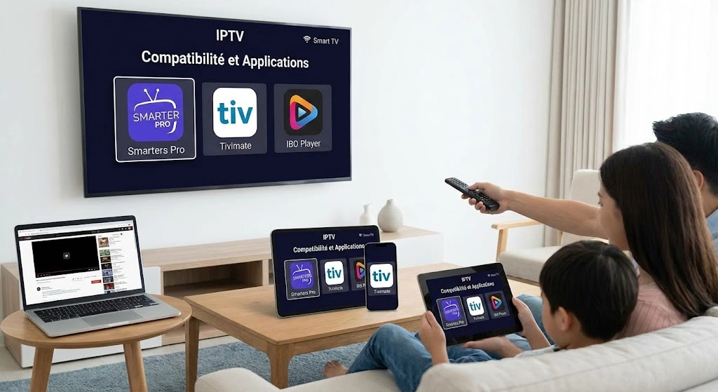 3 (2) Compatibilité abonnement IPTV sur Smart TV, Smartphone et Tablette avec applications Smarters Pro