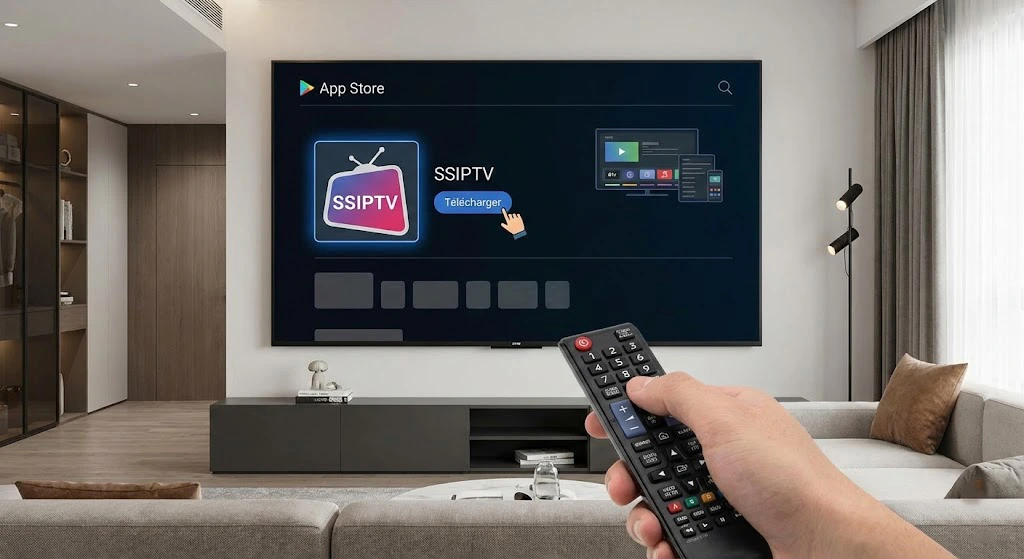 3 (3) alt="Obtention du code de connexion dans les paramètres de l'application SSIPTV sur Smart TV"