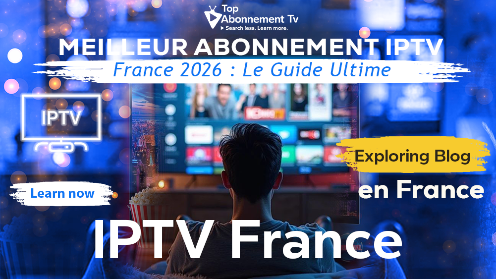 Homme assis regardant un abonnement IPTV France sur Smart TV