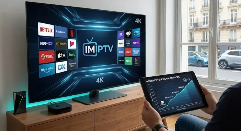 Meilleur fournisseur IPTV en France 2026 - Interface Premium IMIPTV sur Smart TV 4K